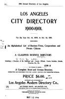 Los Angeles City Directory, 1900-1901