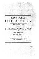 Los Angeles Street and Avenue Guide, 1906
