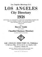 Los Angeles City Directory, 1938