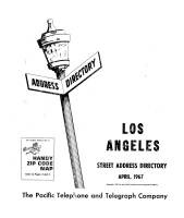 Los Angeles Street Address Directory, 1967, April