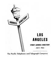 Los Angeles Street Address Directory, 1962, July