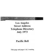 Los Angeles Street Address Directory, 1973, July