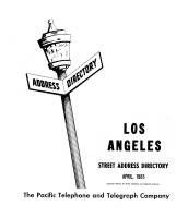 Los Angeles Street Address Directory, 1965, April