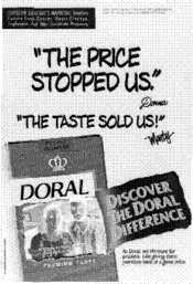 THE PRICE STOPPED US. Donna "THE TASTE SOLD US!" Marty