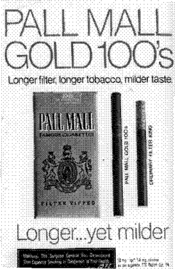 Pall Mall Gold 100's