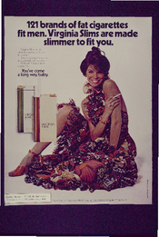121 brands of fat cigarettes fit men. Virginia slims are made slimmer to fit  you — Calisphere