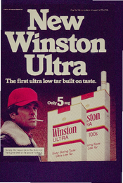 New Winston Ultra. The first ultra low tar built on taste