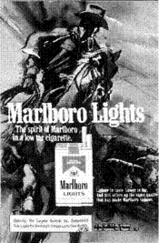 Marlboro Lights The spirit of Marlboro in a low tar cigarette