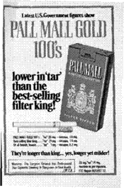 Pall Mall Gold 100's