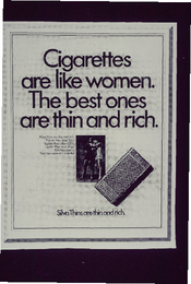 Cigarettes are like women the best ones are thin and rich