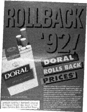 ROLLBACK '92! DORAL ROLLS BACK PRICES