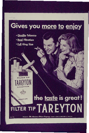 tareyton cigarettes charcoal filter 1968 man black eye smoking vintage ad Filter for better taste the