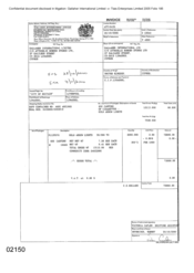 [Invoice from Atteshlis Bonded Stores Ltd on behalf of Gallaher International Limited regarding Gold Arrow Lights Cigarettes]