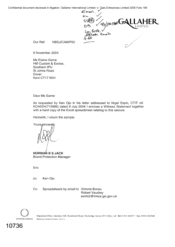 [Letter from Norman BS Jack to Elaine Game regarding sample return as requested by Ken Ojo in his letter CTIT ref KO40/04]