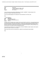 [Email from Peter Whent to Norman Jack, Jon Moxon and Mark Rolfe regarding Tlais LC]