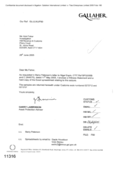 [Letter from Garry Lawrinson to Vicky Fisher regarding witness statement]