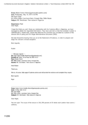 [Email from Ruben Ferrer to Nigel Espin regarding Dorchester/New seizure in Algeciras]