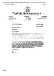 [Letter from M Clarke to Norman Jack regarding Stock Position]