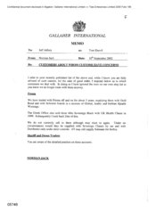 Gallaher International[Memo from Norman Jack to Jeff Jeffery regarding customers about whom customs have concerns]