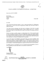 [Letter from Norman BS Jack to M Clarke regarding Issuing of the Letter of Credit]