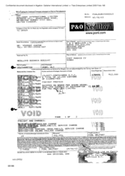 Bill of landing for combined transport shipment or port to port shipment