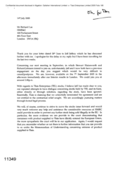 [Letter from Tom Keevil to Richard Las in response to the letter dated 28th June to Jeff Jeffery]