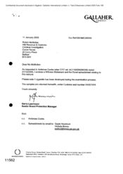 [Letter from Garry Lawrinson to Roisin McMullan following Ambrose Cooke request]