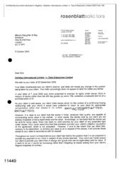 [Letter from Rosenblatt to Slaughter & May regarding Gallaher International Limited-v-Tlais Enterprises Limited]