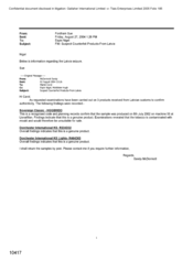 [Email from Sue Fordham to Nigel Espin regarding suspect couterfeit products-from Lavita]