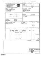 [Invoice from Atteshlis Bonded Stores Ltd on behalf of Gallaher International Limited regarding Sovereign Classic Cigarettes]