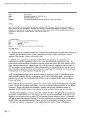 [Email from Mounif Fawaz to Mark Rolfe, Suhail Saad regarding British Embassy commercial section in Tehran, Iran, enquiry]