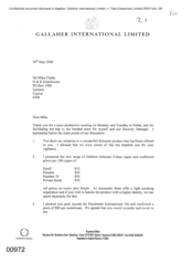 [Letter from Norman BS Jack to Mike Clarke regarding Cigarette business in the UAE]