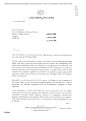 [Letter from Jeff Jeffery to D McCallum regarding the request for information in the letter dated 20031027]]