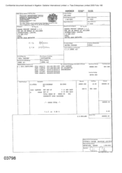 [Invoice from Modern Freight Company LLC on behalf of Gallaher International Limited regarding cigarette cartons]