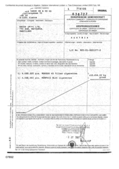 [Invoice from Austria Tabak Ag & Co to Bacco(PTY) Ltd regarding Ronson Filter]