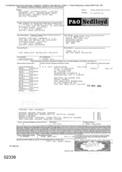 Bill of landing for combined transport shipment or port to port shipment