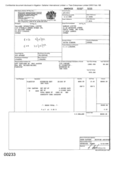 [Invoice from Atteshlis International Limited on behalf of Gallaher International Limited regarding Sovereign F]