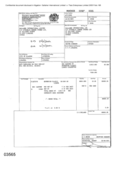 Invoices of 800 cartons of Sovereign Classic Lights cigarettes