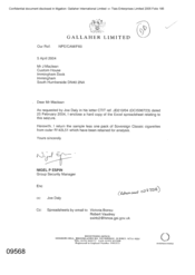 [Letter from Nigel P Epsin to J Maclean regarding enclosure of excel spreadsheet as requested]