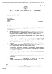 [Letter from Norman BS Jack to M Clarke regarding series of meeting in Djibouti and Athens]