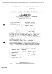 [Letter from Barclays to Gallaher international Ltd regarding advice of a letter of credit issued by ABSA Bank]