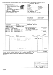 [Export Invoice from Tlais Enterprises Ltd on behalf of Gallaher International Limited on Sovereign Classic Lights]