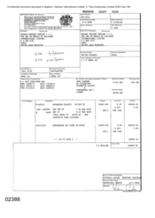 [Invoice from Mordern Freight Company LLC on behalf of Gallaher International Limited on Sovereign Classic, Dorchester Int Light]