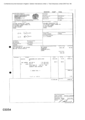 Invoice for 800 Cartons of Cigarettes-Dorchester Int'l Lights