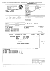 [Export invoice from Gallaher International Limited to Tlais Enterprises Ltd on Dorchester Int'l FF]