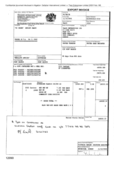 [Export invoice from Gallaher International by Victoria Caplen]