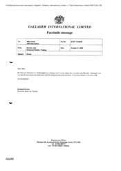 Gallaher International Limited[Memo From Norman Jack to Mike Clarke regarding dinner on 19th December]