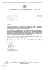 [Letter from Norman BS Jack regarding transfer of ownership of the two Trade Mark in class 34 in the UK]