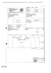 [Invoice from Gallaher International Limited to Atteshlis Bonded Stores Ltd for Sovereign F]