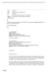 [Email from Nigel Espin to Max Krangle regarding Dorchester/Customs intervention in Algeciras]